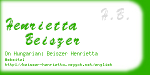 henrietta beiszer business card